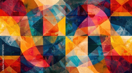 Abstract geometric pattern in vibrant colors
