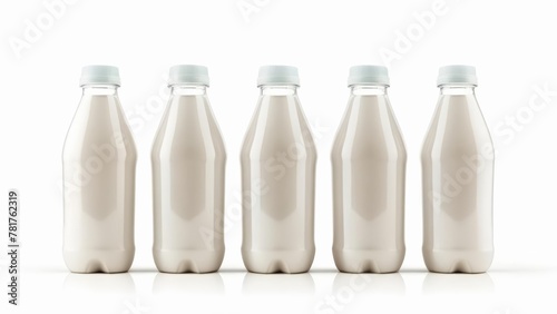  Six bottles of milk ready for a dairyfilled day