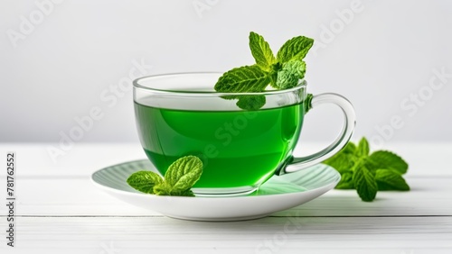  Refreshing green tea with a touch of mint