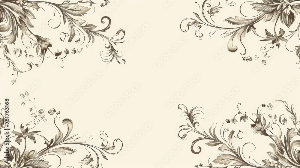 Wedding Borders: A vector border design featuring elegant calligraphy Wedding Borders: A vector border design featuring elegant calligraphy
