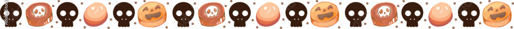 Halloween line border on transparent background. Halloween line border on transparent background.