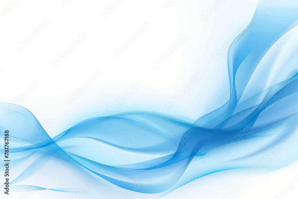 Fototapeta premium Abstract blue wave background vector presentation design illustration with copy space