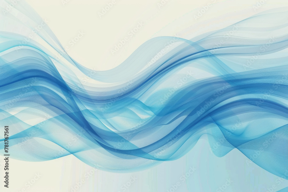 Fototapeta premium Abstract blue wave background vector presentation design illustration with copy space