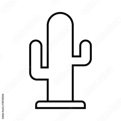 cactus icon vector. cactus icon vector from miscellaneous collection. Thin line cactus outline icon vector illustration. Outline, thin line cactus icon. Vector illustration. Eps file 273.
