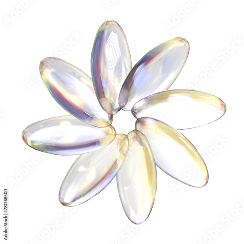 фотографія 3D abstract shape geometry glass textured