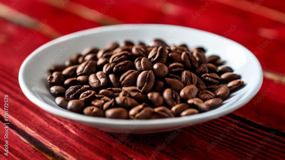 Fototapeta premium Aromatic coffee beans in a bowl ready for a brew