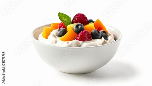  Delicious fruit salad in a bowl