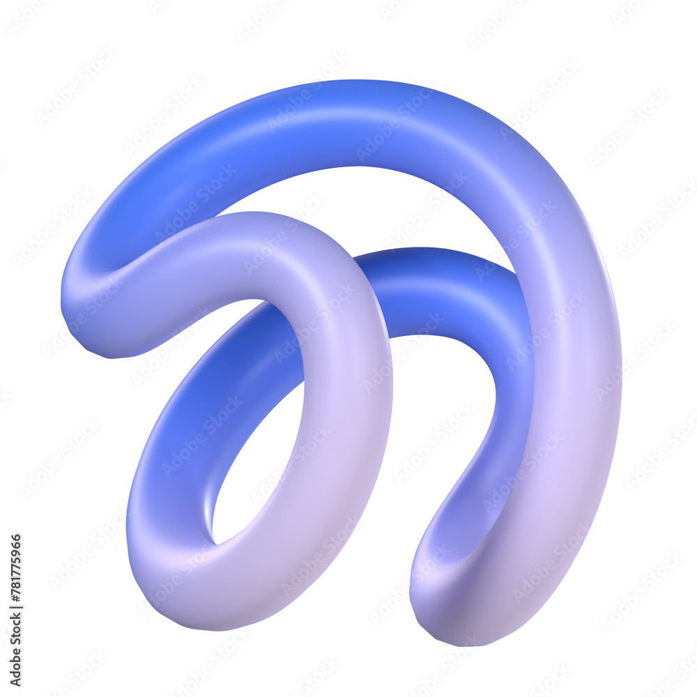 Gradient textured Abstract 3D object geometry shape Gradient textured Abstract 3D object geometry shape