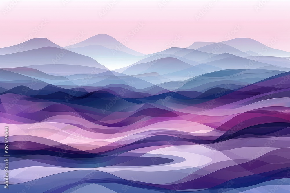 Vector art abstract of mixed violet colors tone. Background landscape and line colors