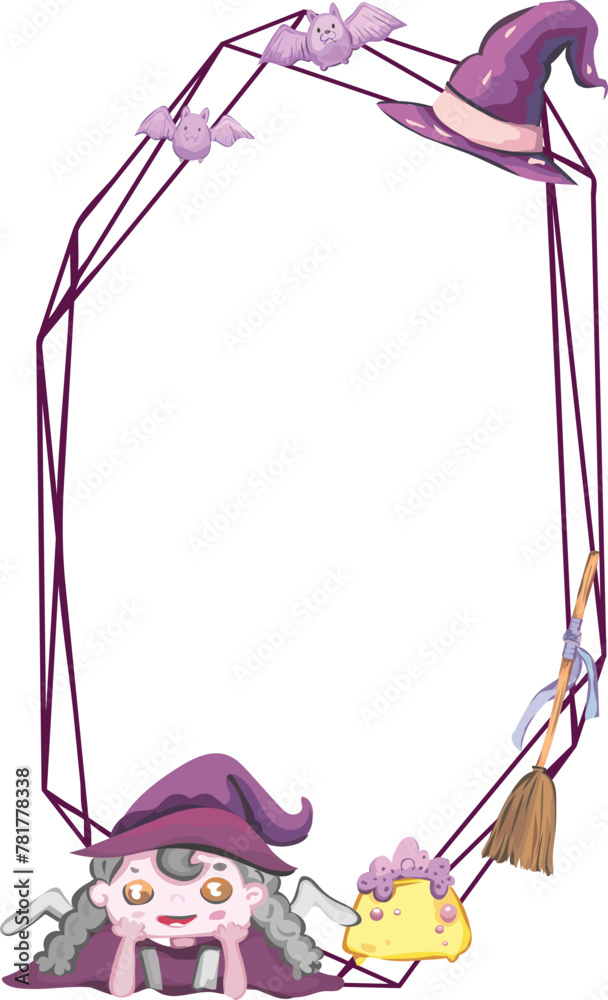 Halloween frame design on transparent background. Halloween frame design on transparent background.