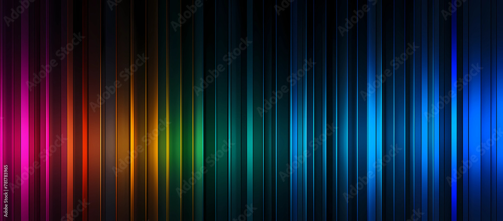 Black background with rainbow color vertical stripes