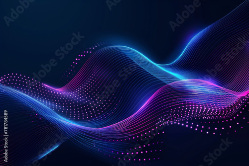 Technology data background glowing particles abstract futuristic and technology digital wave particles glowing background, 3D rendering