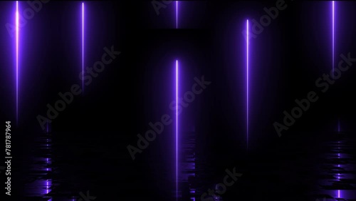 Wallpaper Mural Glowing light laser streaks falling down animation on black background 4K. Abstract data mining technology stack glowing motion stream of bright particle lines. Information transfer ray stripe code bg Torontodigital.ca