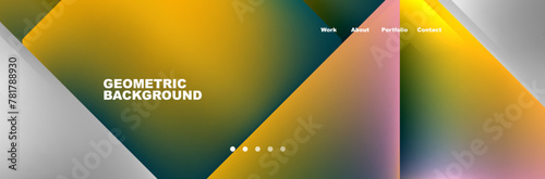 Gradient triangles composition with bright fluid colors. Vector Illustration For Wallpaper, Banner, Background, Card, Book Illustration, landing page