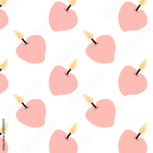 Aromatherapy Seamless Pattern with Vector Candles. Vector illustration can used for wrapping paper, wallpapers, posters, cover design.