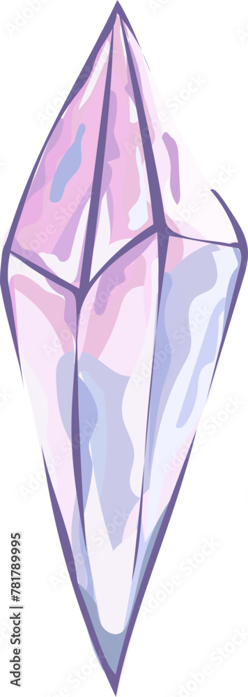 Purple crystal illustration on transparent background.
Purple crystal illustration on transparent background.