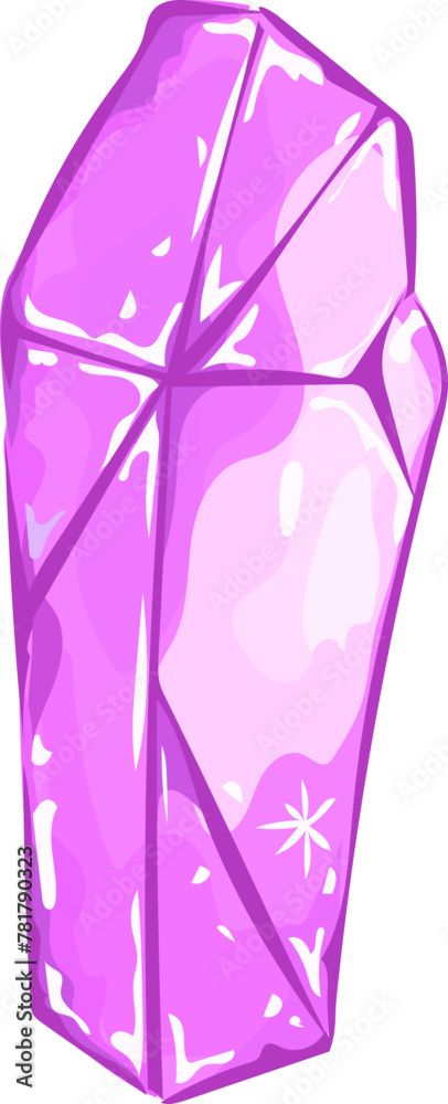 Purple crystal illustration on transparent background.
Purple crystal illustration on transparent background.