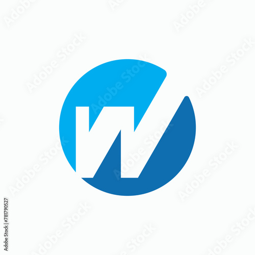 Initial letter W logo Vector template