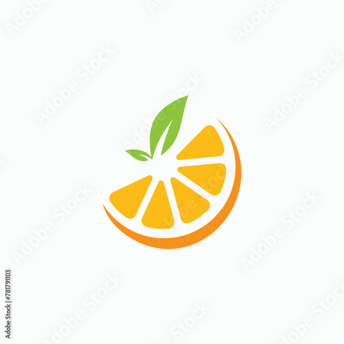 Orange logo design symbol. Vector illustration