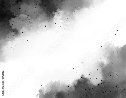 抽象的な黒色の霧煙のテクスチャ背景素材/飛沫・背景透過 8 © purupuru