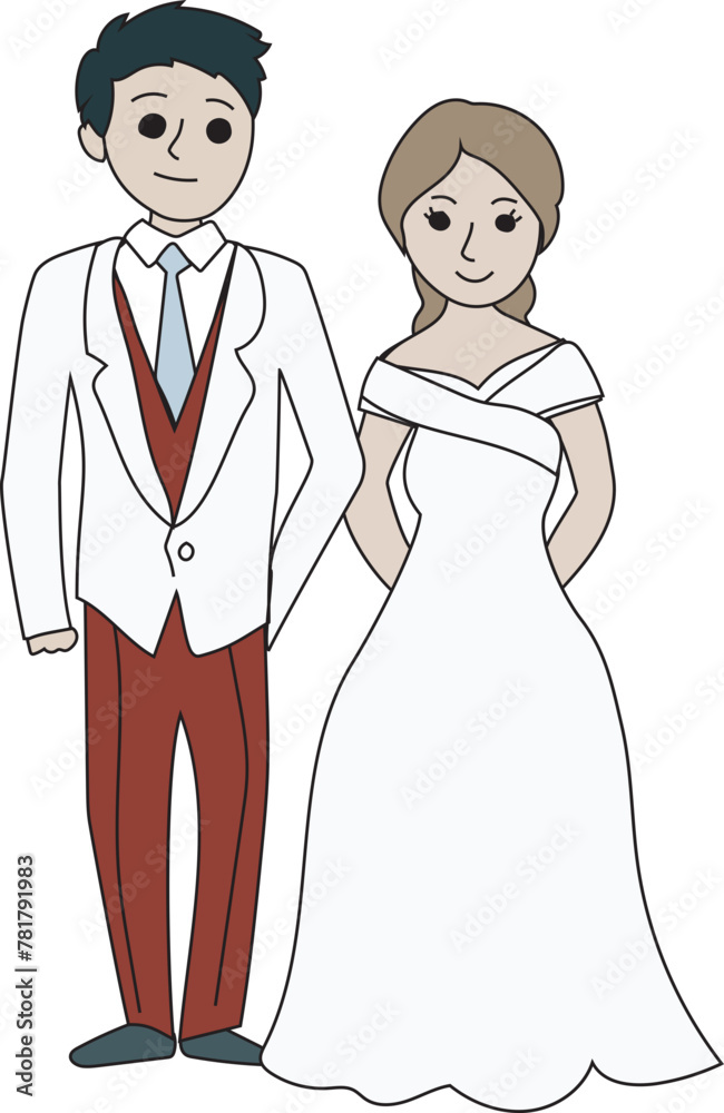 Wedding couple illustration, Transparent background.
Wedding couple illustration, Transparent background.