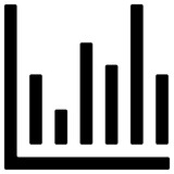 graph icon, simple vector design