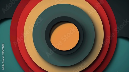 Minimal circle abstract background design multicolored template technology presentation