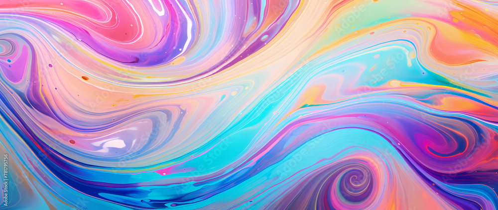 Psychedelic colorful soap film abstract background