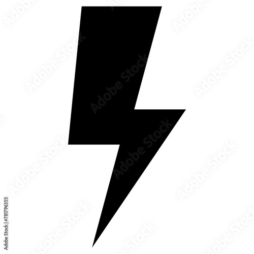 lightning icon, simple vector design
