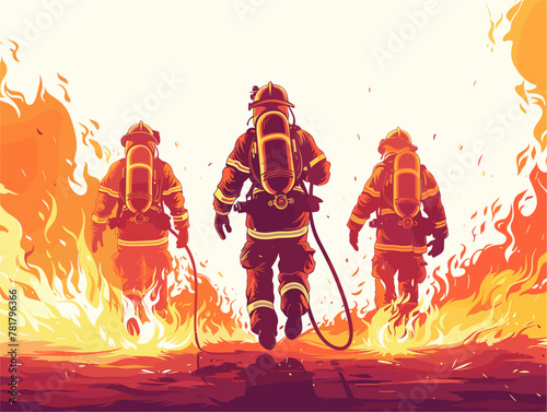 Brave Firefighters Battle Blazing Inferno: A Testament to Courage and Determination