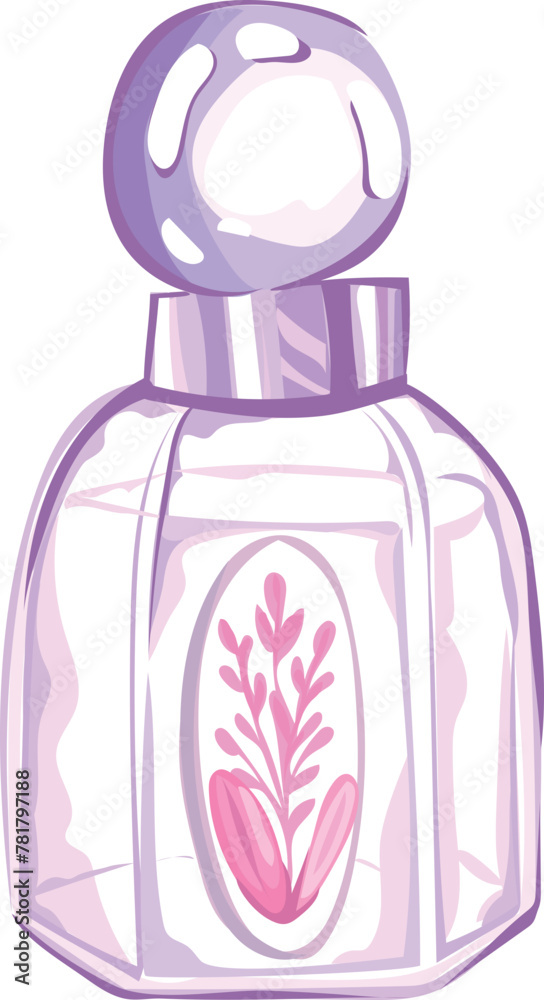 Perfume bottle illustration on transparent background.
Perfume bottle illustration on transparent background.