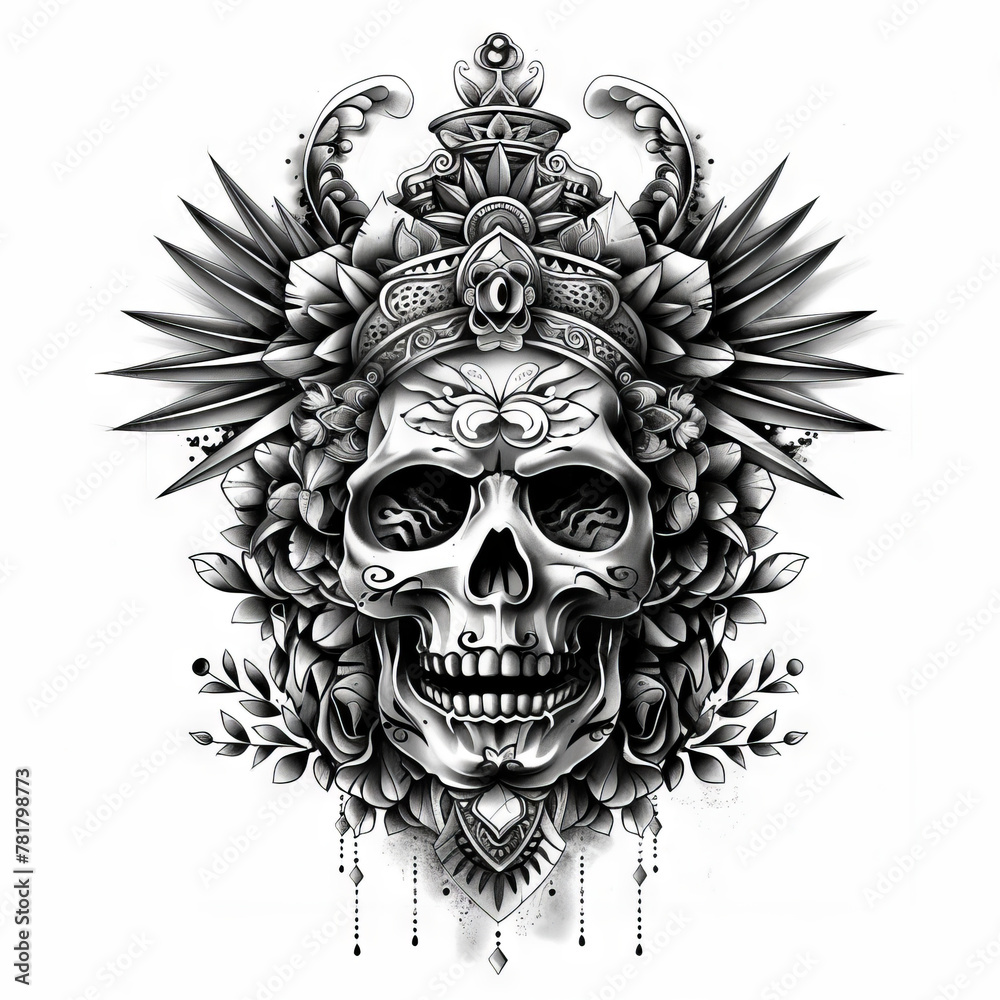 Mayan style tattoo design Mayan style tattoo design