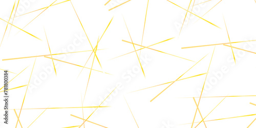 Chaotic abstract line seamless pattern. Random geometric line seamless pattern. Yellow outline monochrome texture. Vector illustration.