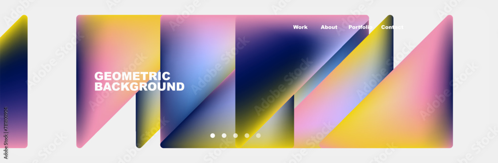 Colorful fluid gradient triangles and squares web site template. Vector Illustration For Wallpaper, Banner, Background, Card, Book Illustration, landing page Colorful fluid gradient triangles and squares web site template. Vector Illustration For Wallpaper, Banner, Background, Card, Book Illustration, landing page