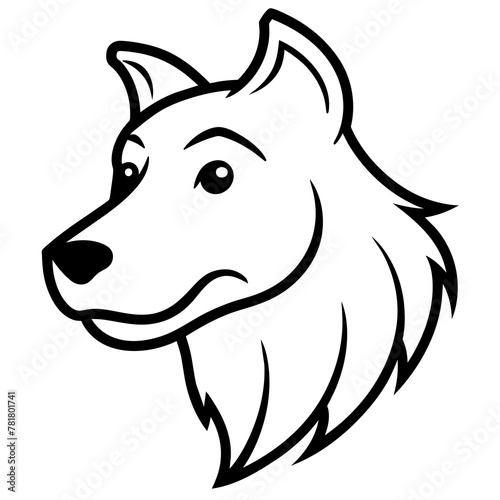cartoon wolf head