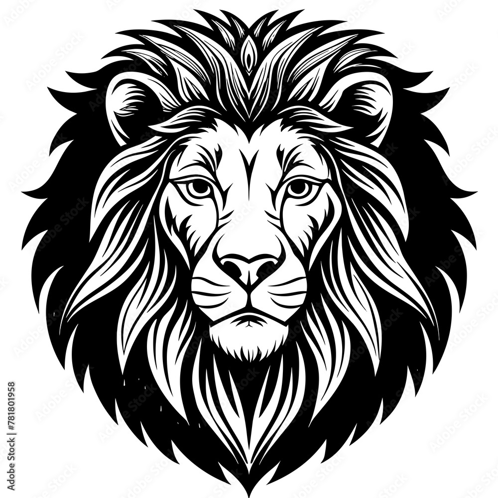 lion head vector