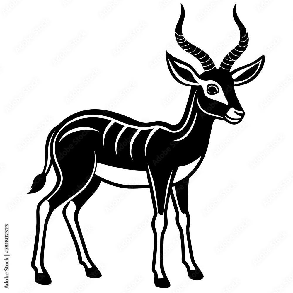 Fototapeta premium silhouette of a deer