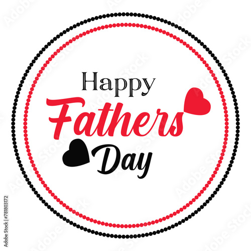 Happy Father's Day logo design, Handwritten text with Father's Day with love vector logo, love for fathers.