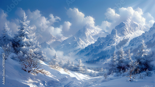 冬の雪山