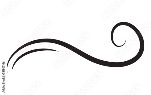 Wallpaper Mural Swoosh and swash, swish vector line icon, black underline set, hand drawn swirl and curly text elements. Doodle retro collection isolated on white background. Swirly line doodle. Torontodigital.ca