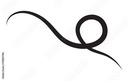 Swirly line doodle. Swoosh, swash underline stroke set.Abstract wavy thin line. 11:11 photo