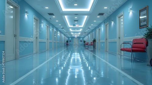 Medical service technology, intelligent health management National private hospital hallways