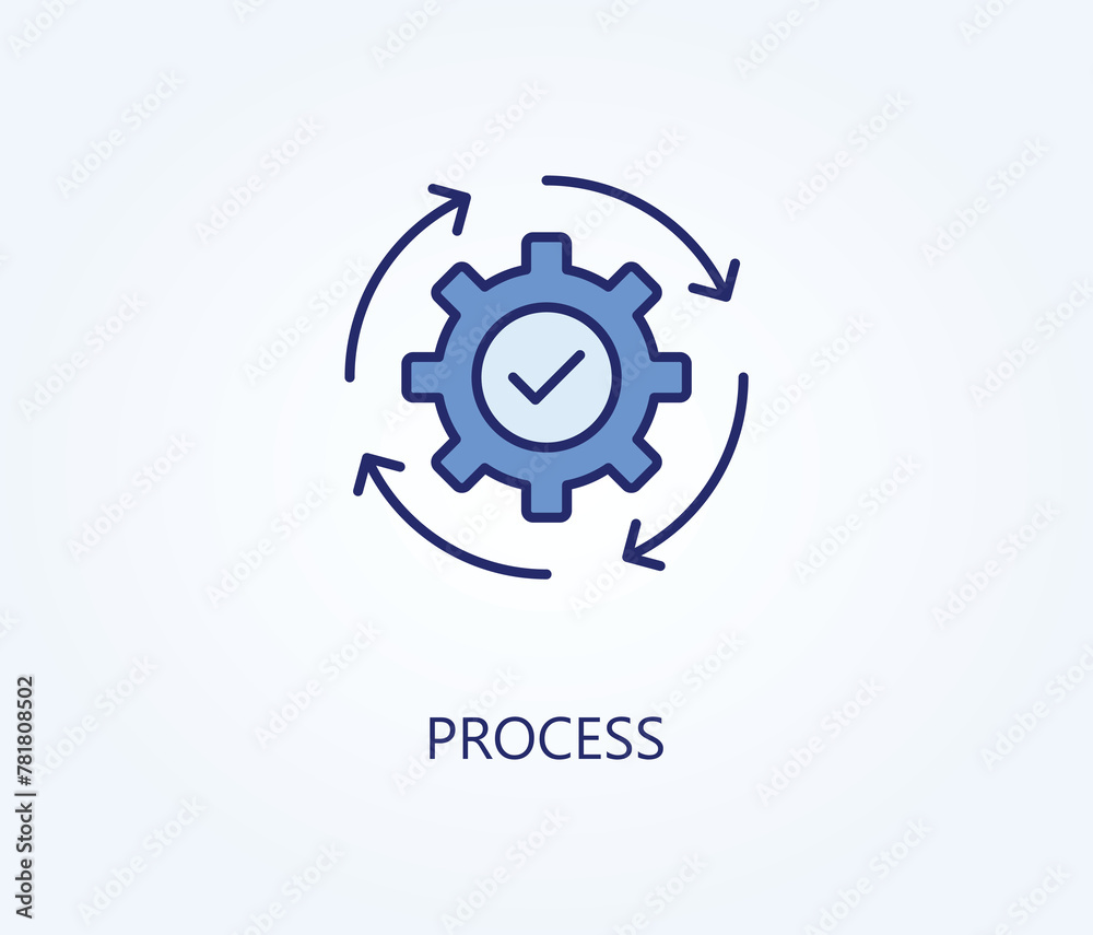 Process vector, icon or logo sign symbol illustration. Process vector, icon or logo sign symbol illustration.