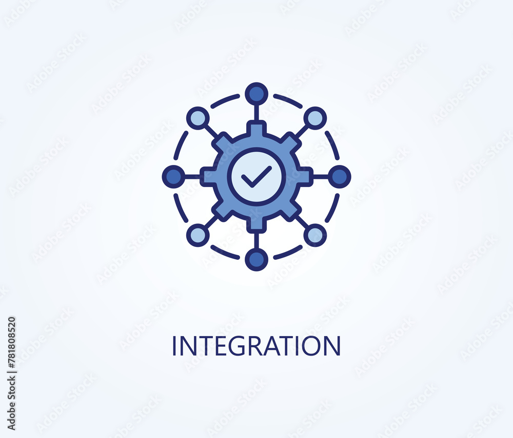 Integration vector, icon or logo sign symbol illustration. Integration vector, icon or logo sign symbol illustration.