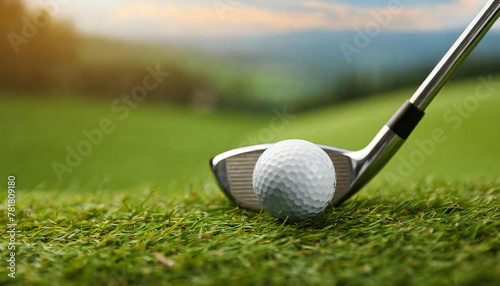 golf. golf driver and golf ball.