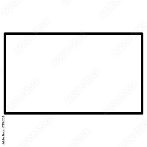rectangle icon, simple vector design