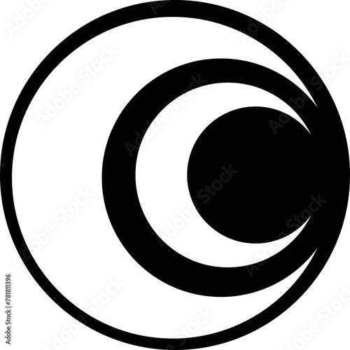 moon eclipsed lunar cosmos outline vector