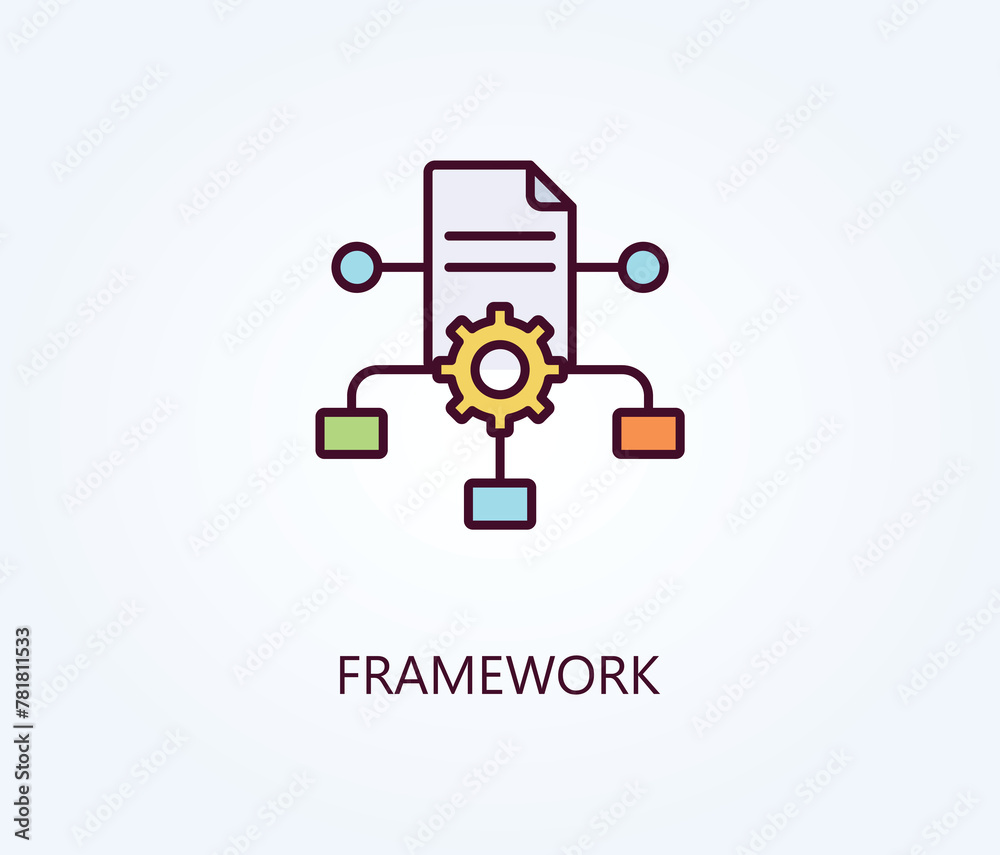 Framework vector, icon or logo sign symbol illustration. Framework vector, icon or logo sign symbol illustration.