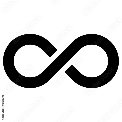 infinity icon, simple vector design