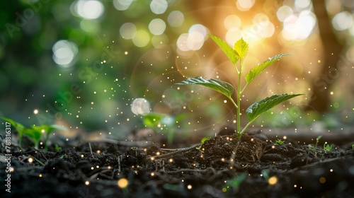 ESGs fertile narrative grows alongside the young sapling, a beacon of green technology photo